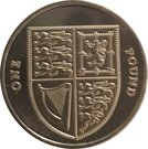 1 Pound - Elizabeth II (5th portrait; Royal Shield)