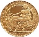 50 Pounds - Elizabeth II (4th portrait; 1/2 oz Fine Gold)