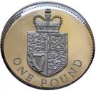 1 Pound - Elizabeth II (Royal Shield; Silver Proof)