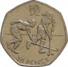 50 Pence - Elizabeth II (4th portrait; Hockey)