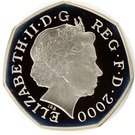 50 Pence - Elizabeth II (Public Libraries; Silver Piedfort)