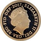 ½ Sovereign - Elizabeth II (5th portrait; Garter type)