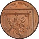 2 Pence - Elizabeth II (4th portrait; Royal Shield)