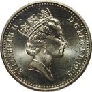 1 Pound - Elizabeth II (3rd portrait; Welsh Dragon)