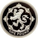 1 Pound - Elizabeth II (Scottish Lion; Silver Piedfort)