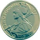 2 Pounds - Elizabeth II (5th portrait; Britannia)