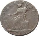 ½ Penny (Middlesex - London / W. Sheward)