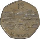 50 Pence - Elizabeth II (4th portrait; Aquatics)