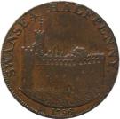 ½ Penny (Glamorganshire – Swansea / J. Voss)