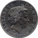 5 Pounds - Elizabeth II (4th portrait; Trafalgar)