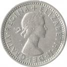 6 Pence - Elizabeth II (1st portrait; without "BRITT:OMN")