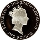 2 Pounds - Elizabeth II (UEFA Euro 1996; Silver Piedfort)