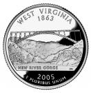 ¼ Dollar "Washington Quarter" (West Virginia - Silver Proof)