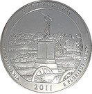 ¼ Dollar "Washington Quarter" (Gettysburg National Military Park, Pennsylvania - Silver 5 oz Bullion)