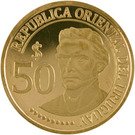 50 Pesos Uruguayos (Independence - Bronze Trial Strike)