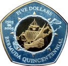 5 Dollars - Elizabeth II (Bermuda Quincentennial)