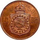 10 Réis - Pedro II