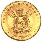 10 Francs  - Mwambutsa IV (50th Anniversary)