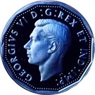 5 Cents - Elizabeth II (George VI Portrait; VE-Day)