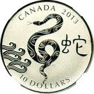 10 Dollars - Elizabeth II (Year of the Snake)