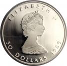 50 Dollars - Elizabeth II (2nd Portrait; 1 oz. Platinum Bullion Coinage)