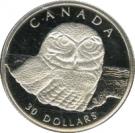 30 Dollars - Elizabeth II (Snowy Owl; platinum)