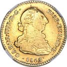 2 Escudos - Carlos IIII (bust of Carlos III)