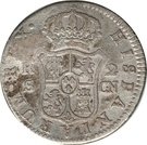 2 Reales (Countermark on Spain - Seville 2 Reales KM# 412.2)