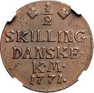 ½ Skilling Dansk - Christian VII