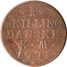 1 Skilling Dansk - Christian VII