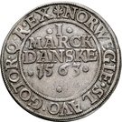 1 Mark Dansk - Frederik II (Copenhagen mint)