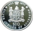 10 Dollars - Elizabeth II (Silver Jubilee of Accession)