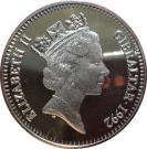 2.8 ECUs / 2 Pounds - Elizabeth II (Knight)