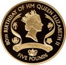 5 Pounds - Elizabeth II (Queen Elizabeth II; Gold Proof Issue)