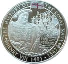 5 Pounds - Elizabeth II (King Henry VIII - Silver)