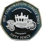 50 Pence - Elizabeth II (Coronation Jubilee)