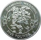 5 Pounds - Elizabeth II (Diamond Wedding-Floral Bouquet)