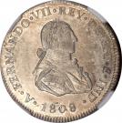 2 Reales - Fernando VII (Proclamation coinage)