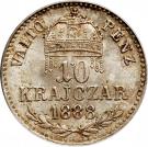 10 Krajczár - I. Ferenc József (Franz Joseph I; 1848/1867-1916)