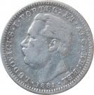 Meia Rupia  - Luíz I (Calcutta mint)