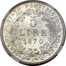 5 Lire - Pius IX